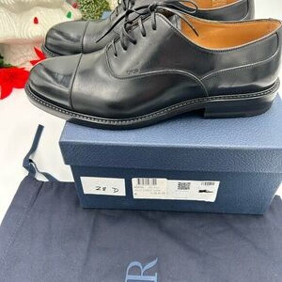 Dior Men's embassy, Black Leather Oxford Shoes size 42 made in Italy - Picture 4 of 14